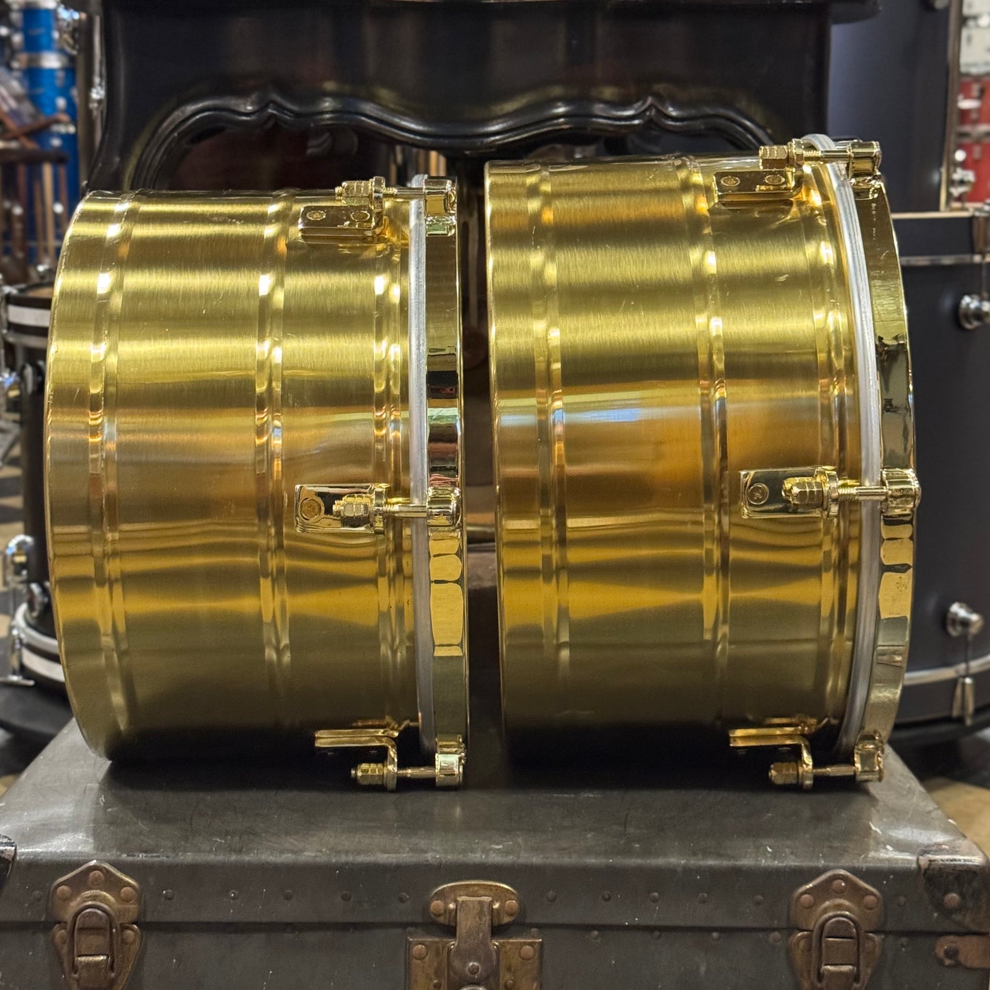 Walfredo Reyes Collection LP Brass Shell Timbale Set
