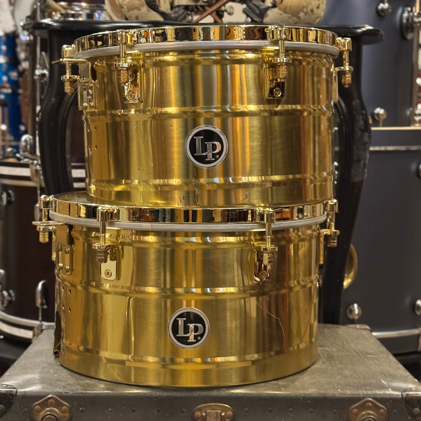 Walfredo Reyes Collection LP Brass Shell Timbale Set
