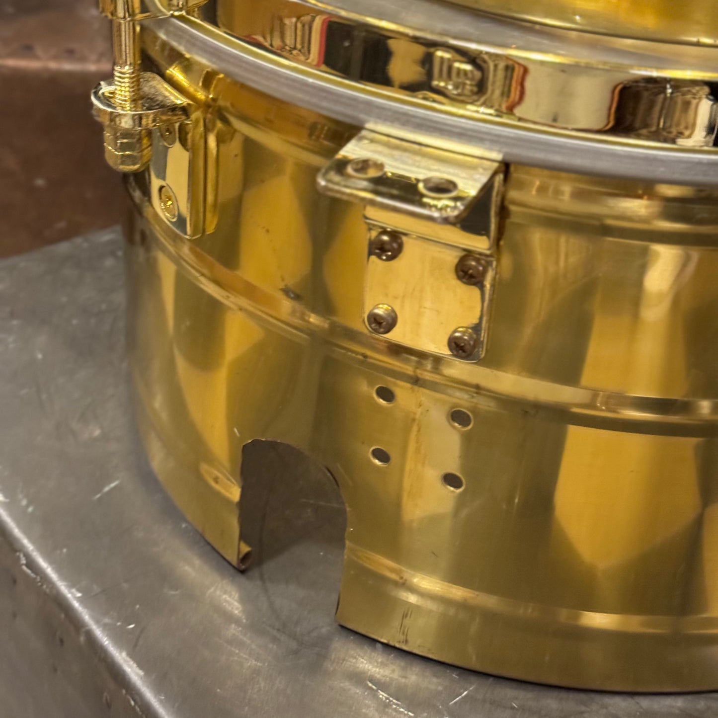 Walfredo Reyes Collection LP Brass Shell Timbale Set