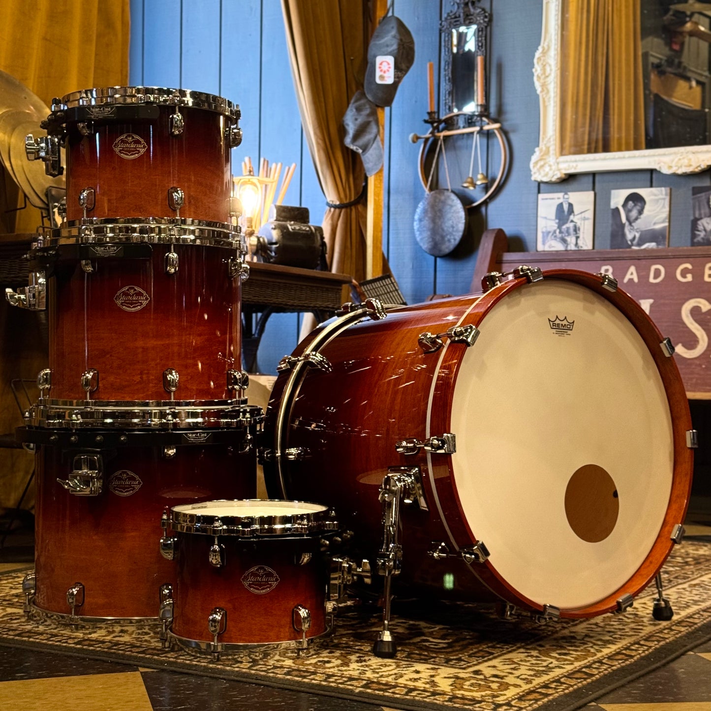 USED 2004 Tama Starclassic Maple in Dark Cherry Fade Lacquer - 18x22, 8x10, 9x12, 12x14, 14x16