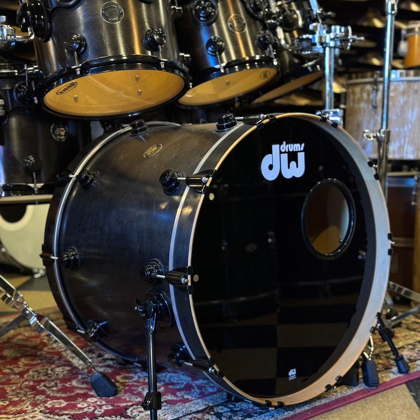 USED 1999-00 DW Pre-Collectors Series in Satin Ebony w/ Black Chrome Hardware - 18x22, 8x10, 8x10, 9x12, 12x14, 14x16, 5.5x14