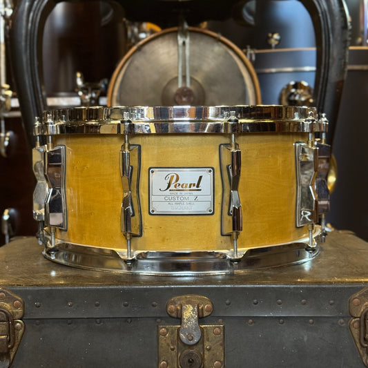 USED 1991 Pearl 6.5x14 CZX Maple Snare Drum in Birdseye Maple Gloss