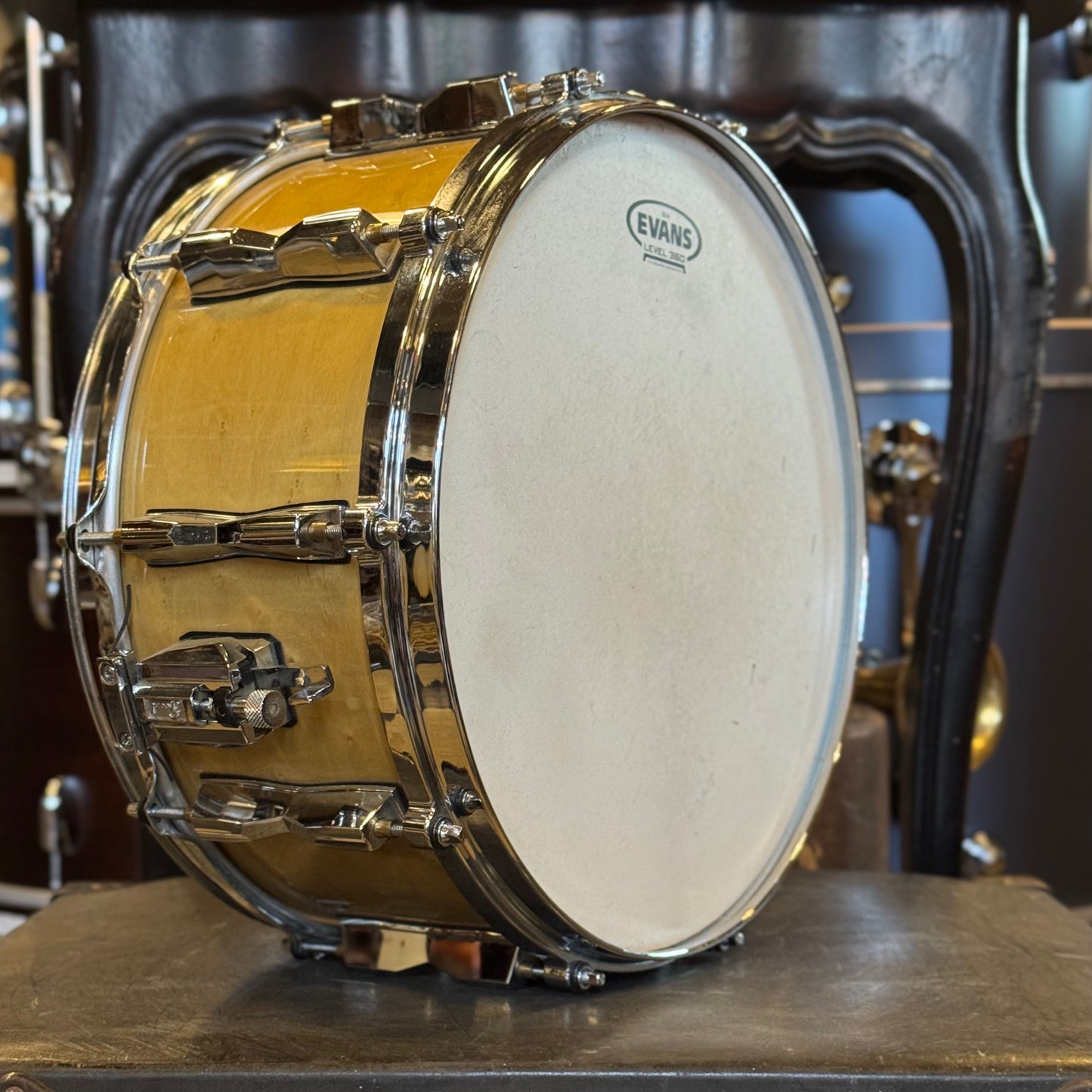 USED 1991 Pearl 6.5x14 CZX Maple Snare Drum in Birdseye Maple Gloss