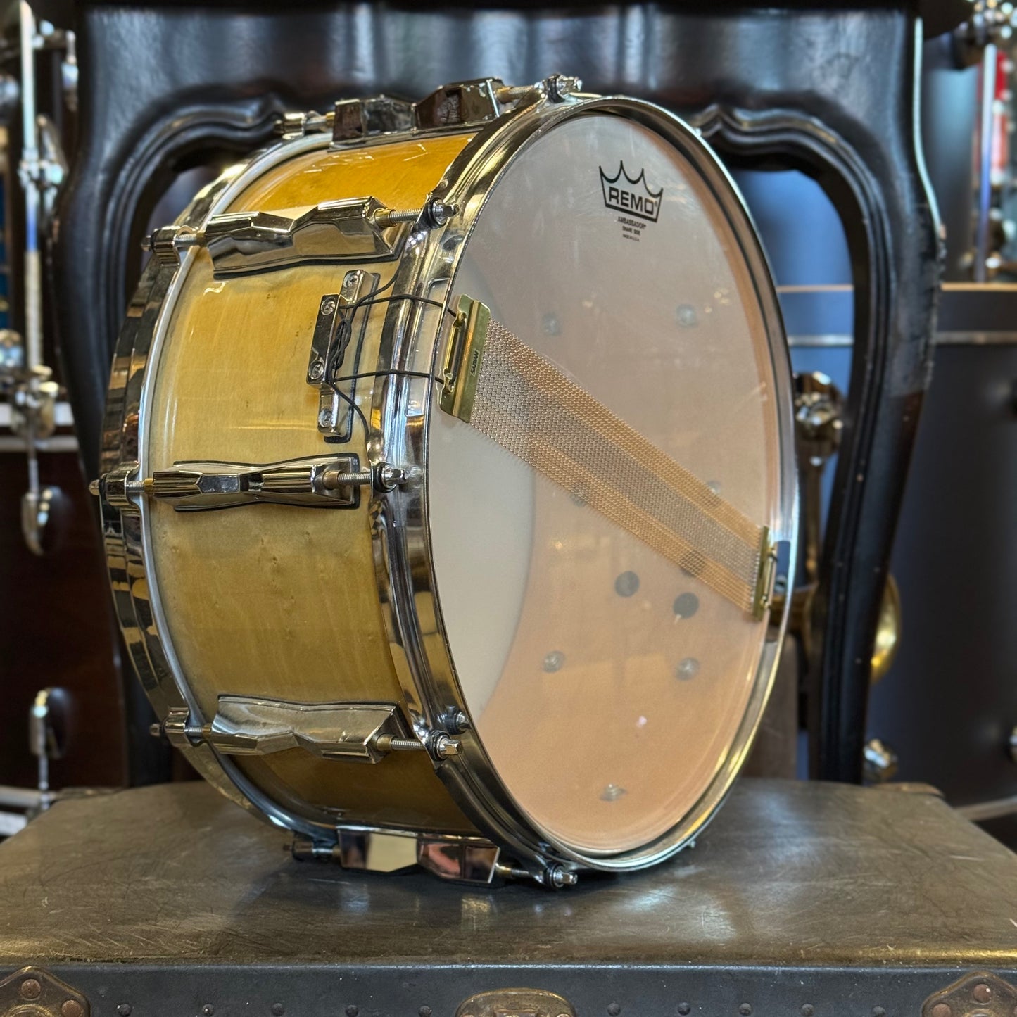USED 1991 Pearl 6.5x14 CZX Maple Snare Drum in Birdseye Maple Gloss