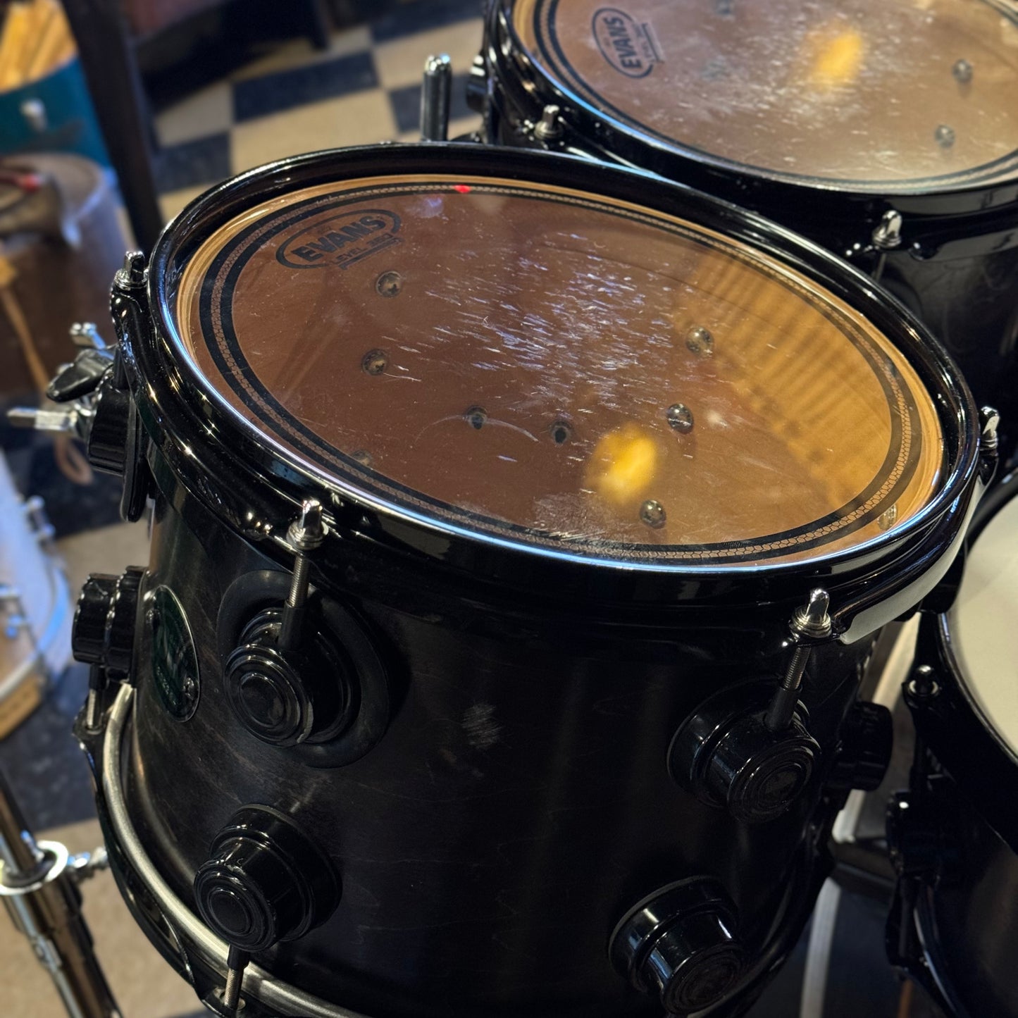 USED 1999-00 DW Pre-Collectors Series in Satin Ebony w/ Black Chrome Hardware - 18x22, 8x10, 8x10, 9x12, 12x14, 14x16, 5.5x14