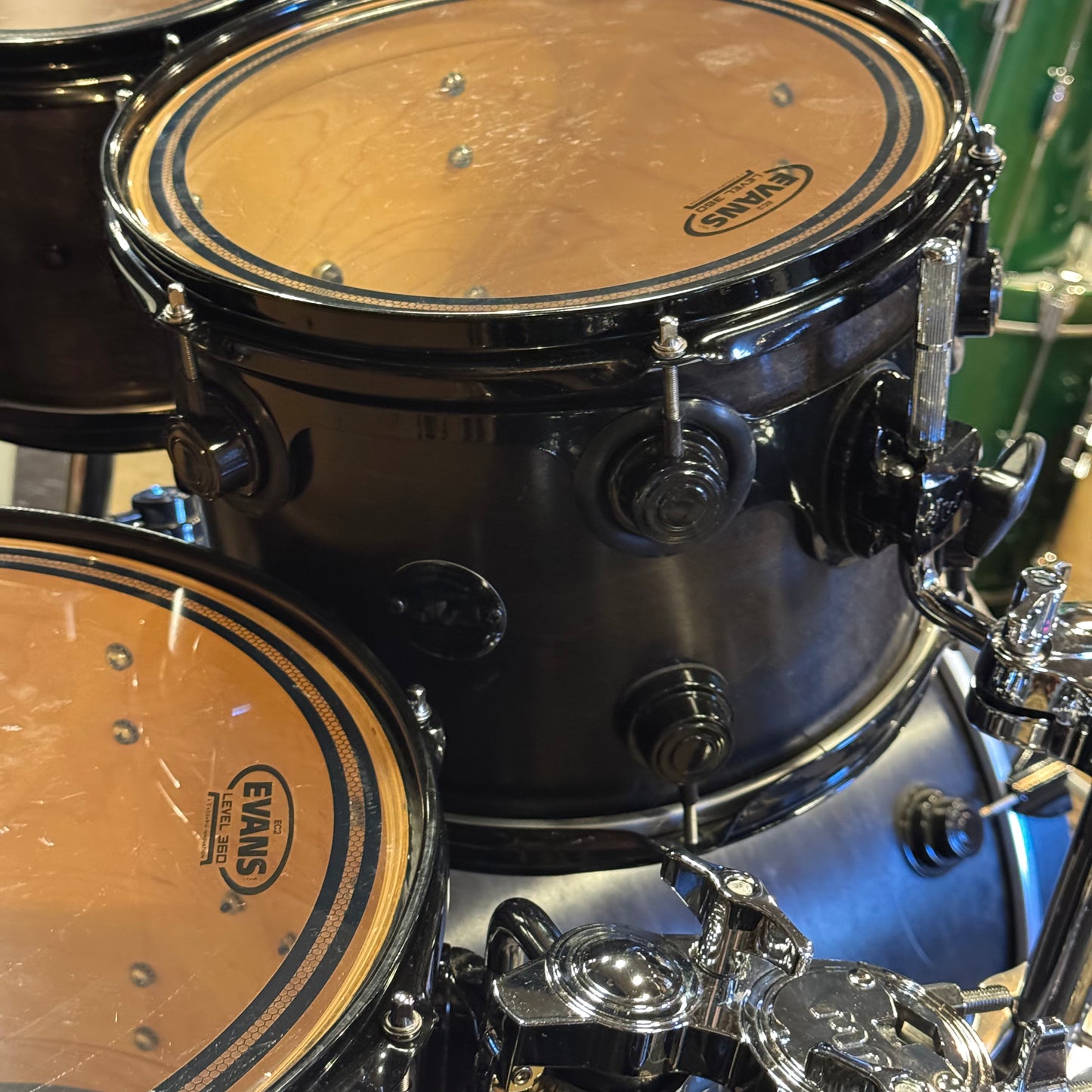 USED 1999-00 DW Pre-Collectors Series in Satin Ebony w/ Black Chrome Hardware - 18x22, 8x10, 8x10, 9x12, 12x14, 14x16, 5.5x14