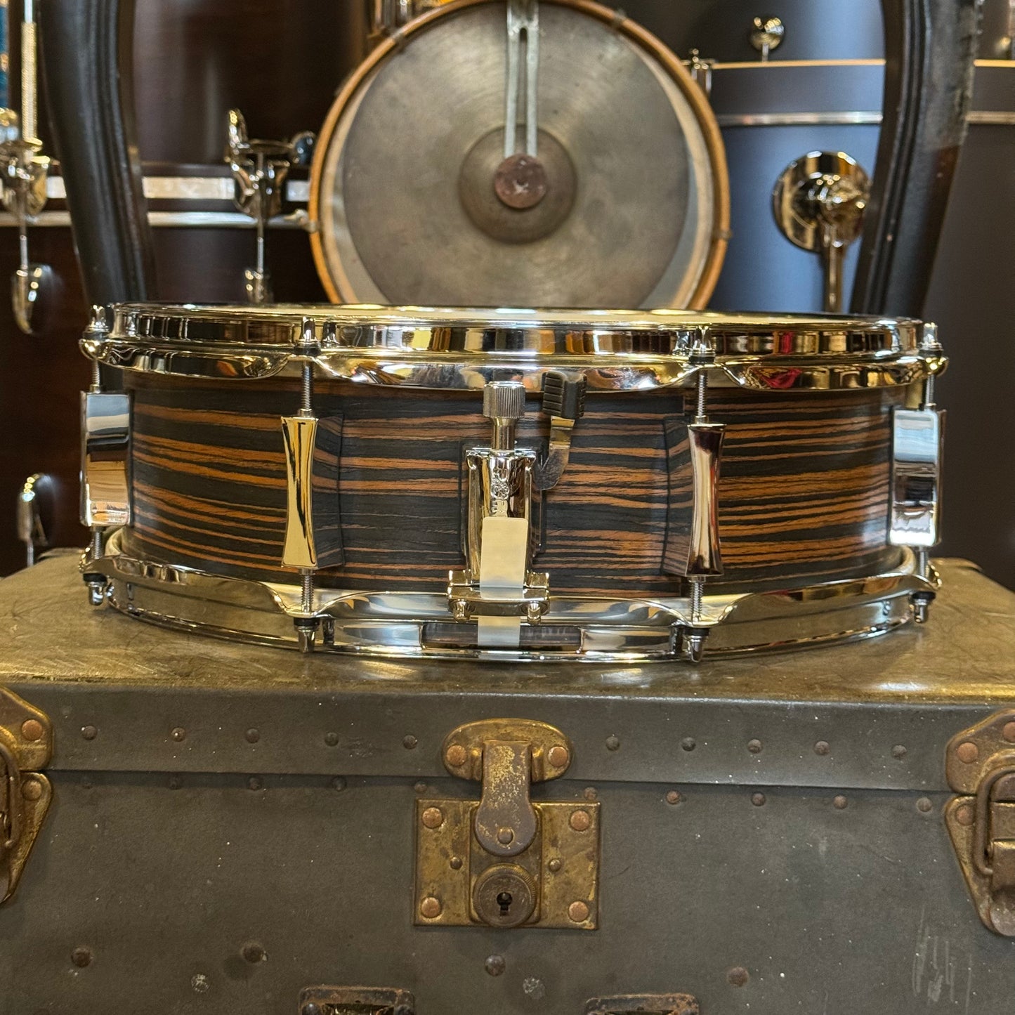 USED Pork Pie USA 5x14 Bronze ply Maple Snare Drum