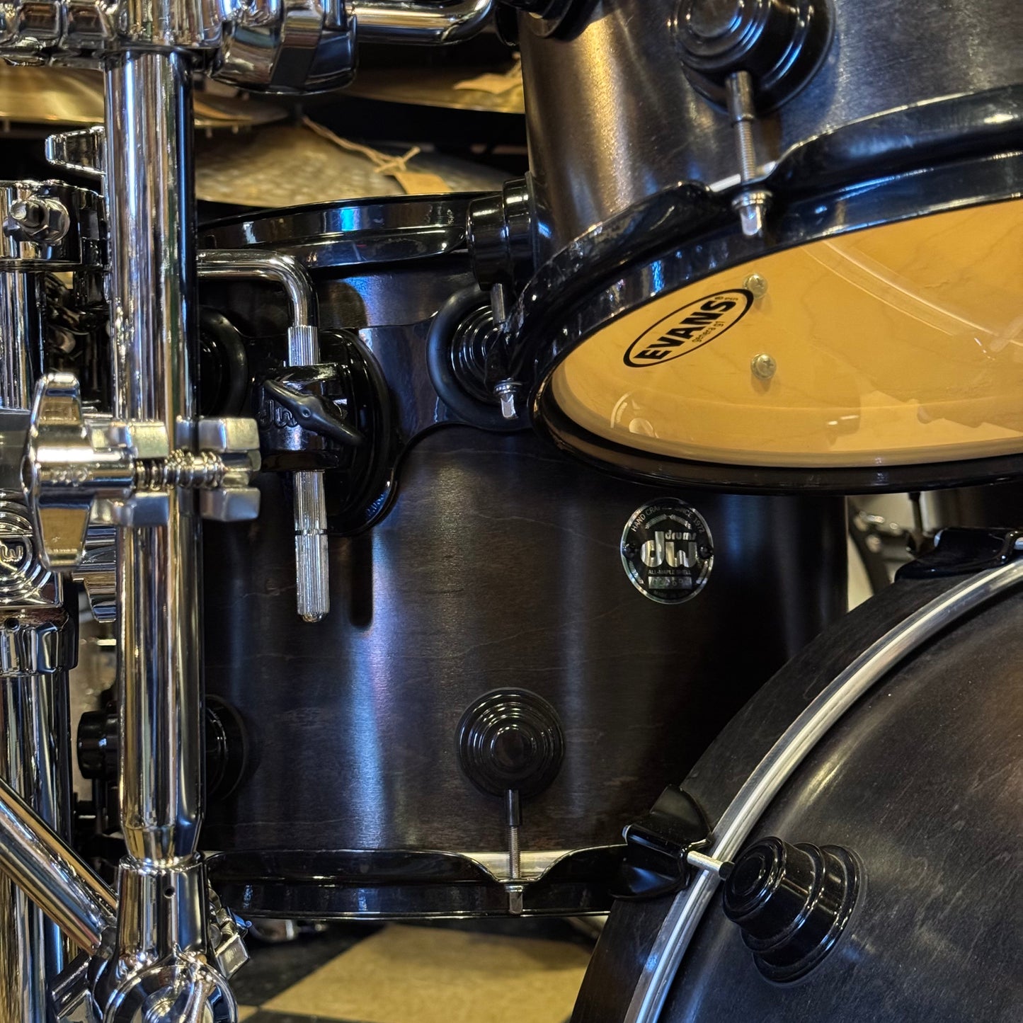 USED 1999-00 DW Pre-Collectors Series in Satin Ebony w/ Black Chrome Hardware - 18x22, 8x10, 8x10, 9x12, 12x14, 14x16, 5.5x14