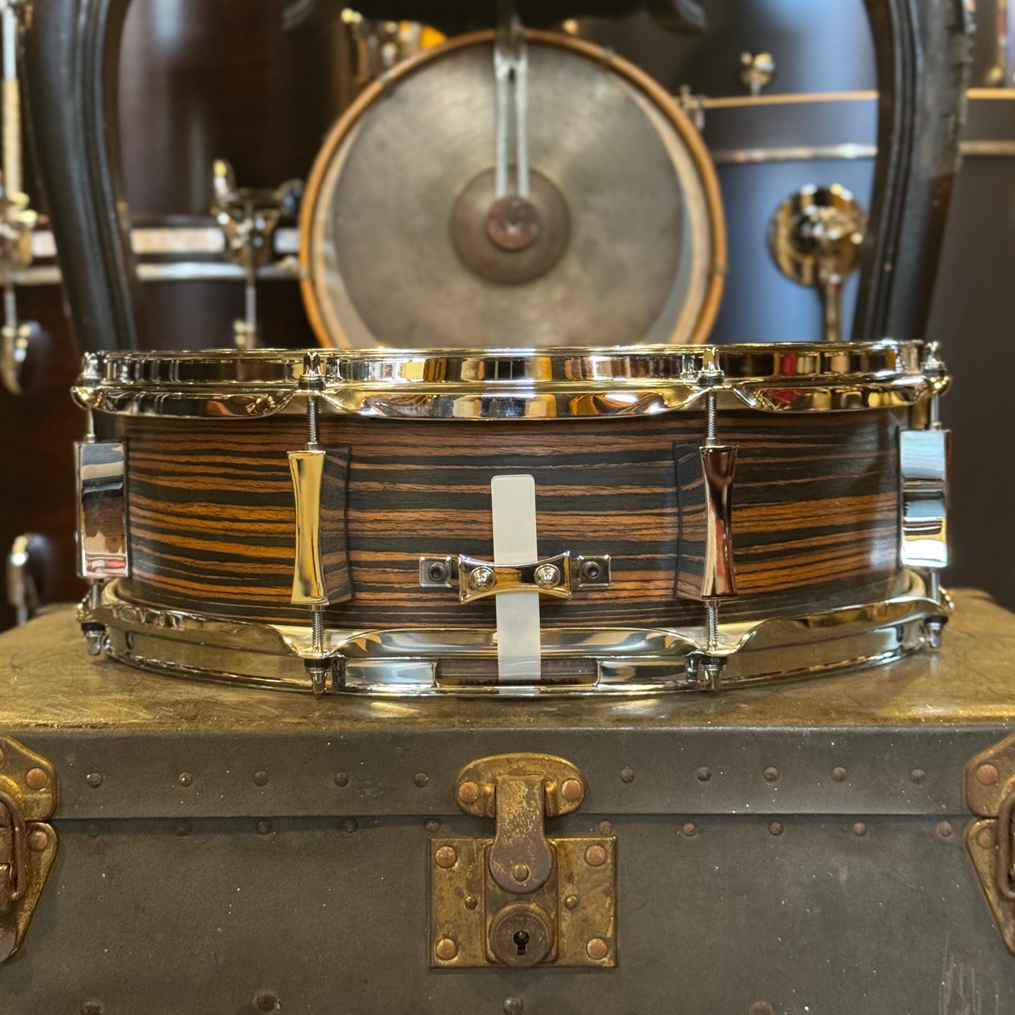 USED Pork Pie USA 5x14 Bronze ply Maple Snare Drum