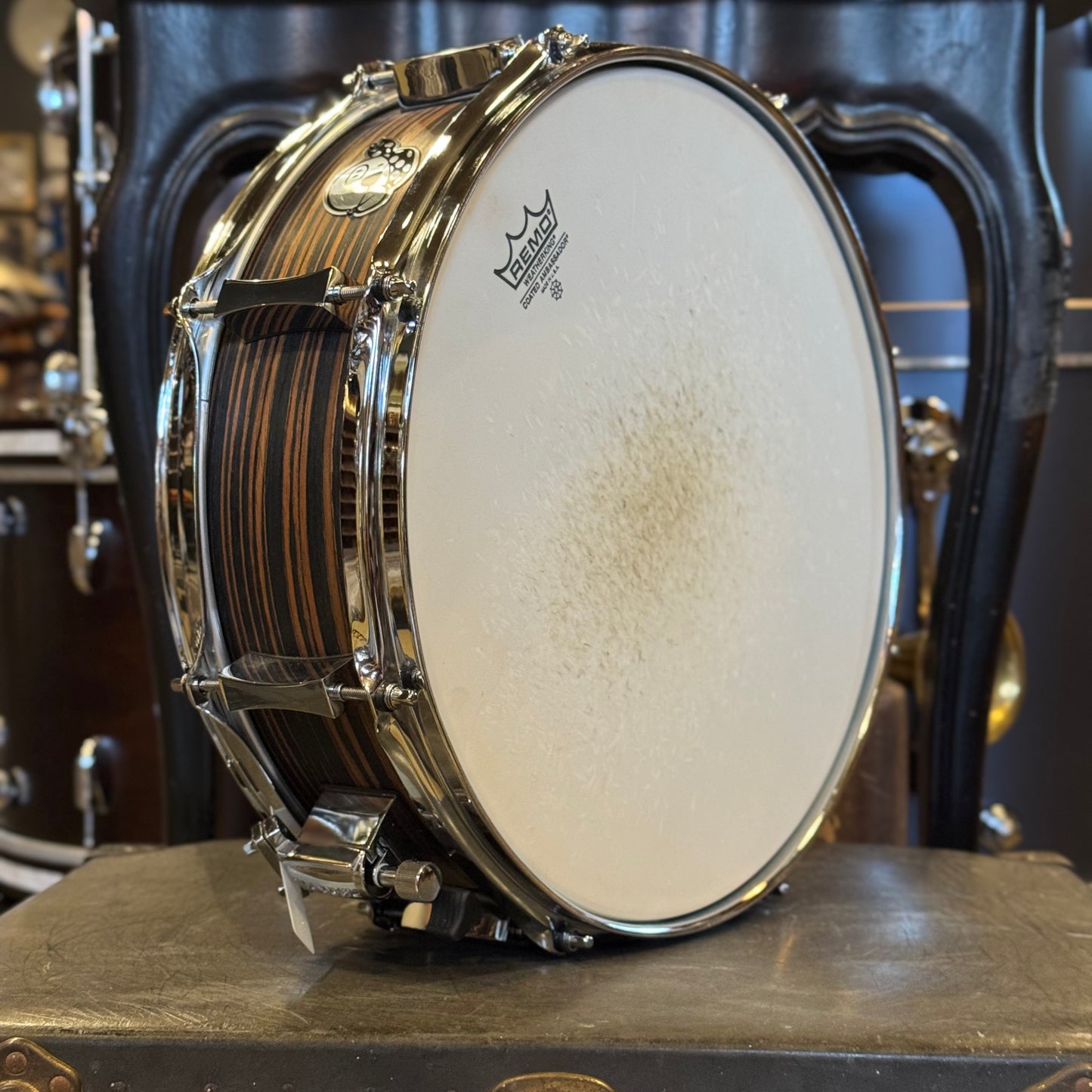 USED Pork Pie USA 5x14 Bronze ply Maple Snare Drum