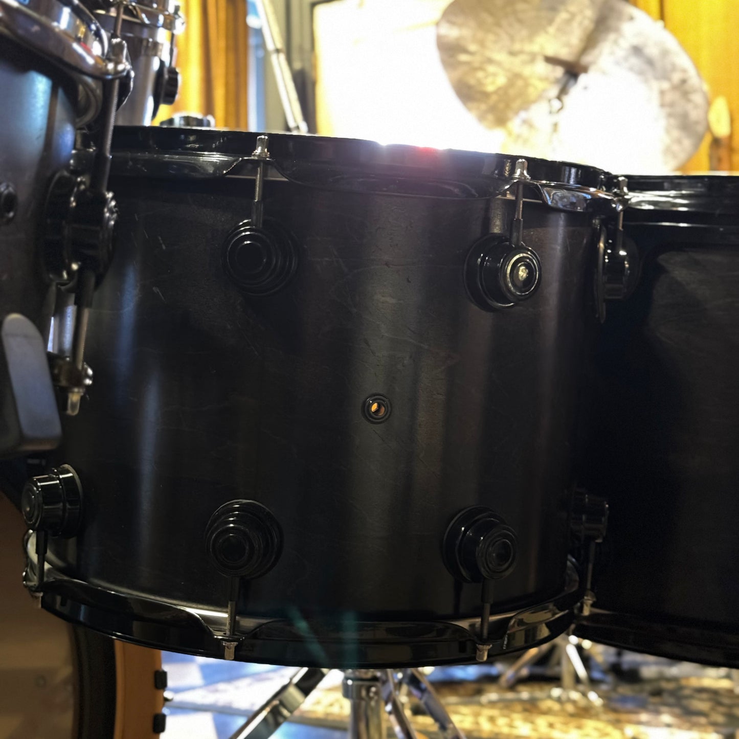 USED 1999-00 DW Pre-Collectors Series in Satin Ebony w/ Black Chrome Hardware - 18x22, 8x10, 8x10, 9x12, 12x14, 14x16, 5.5x14