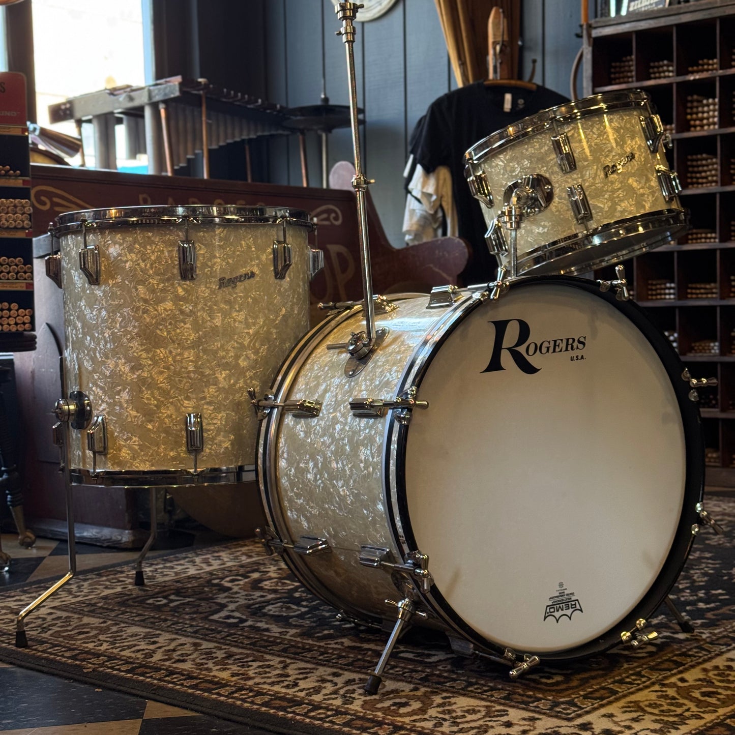 VINTAGE 1960's Rogers Cleveland Era "Holiday" Outfit in White Marine Pearl