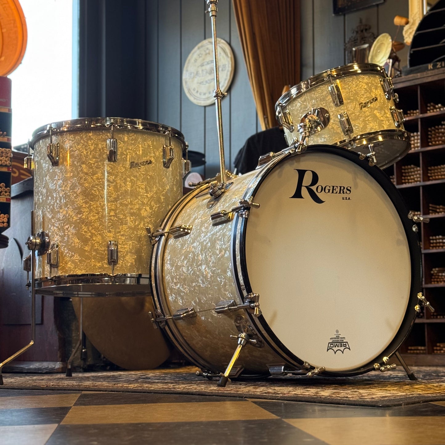 VINTAGE 1960's Rogers Cleveland Era "Holiday" Outfit in White Marine Pearl