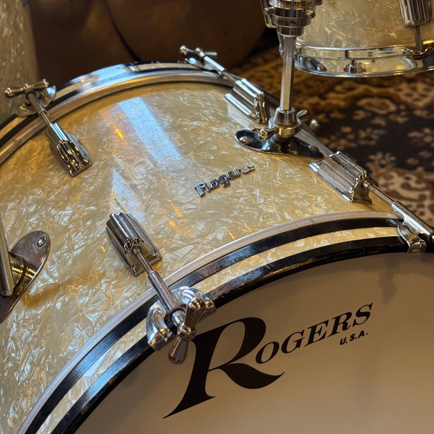 VINTAGE 1960's Rogers Cleveland Era "Holiday" Outfit in White Marine Pearl