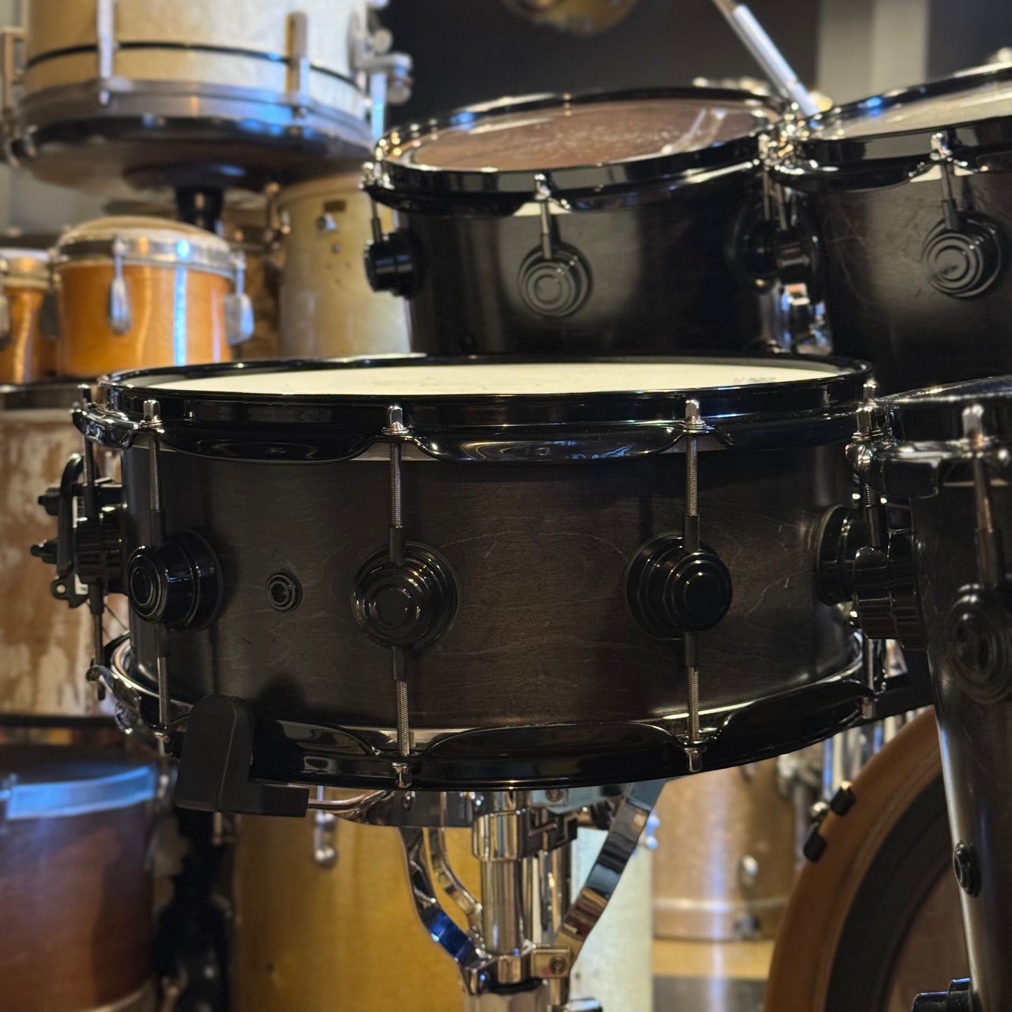 USED 1999-00 DW Pre-Collectors Series in Satin Ebony w/ Black Chrome Hardware - 18x22, 8x10, 8x10, 9x12, 12x14, 14x16, 5.5x14