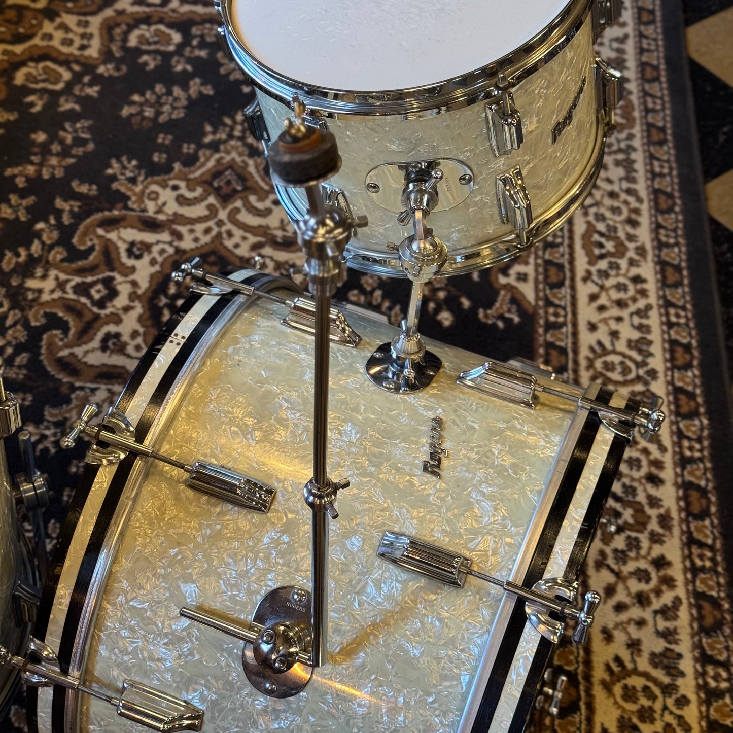 VINTAGE 1960's Rogers Cleveland Era "Holiday" Outfit in White Marine Pearl