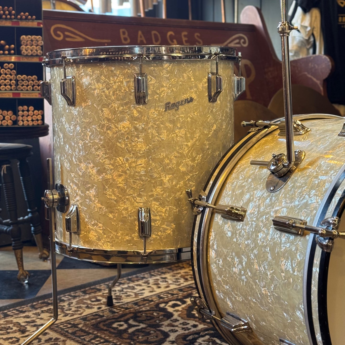 VINTAGE 1960's Rogers Cleveland Era "Holiday" Outfit in White Marine Pearl