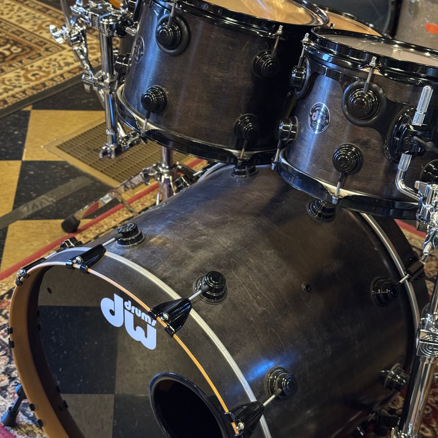 USED 1999-00 DW Pre-Collectors Series in Satin Ebony w/ Black Chrome Hardware - 18x22, 8x10, 8x10, 9x12, 12x14, 14x16, 5.5x14