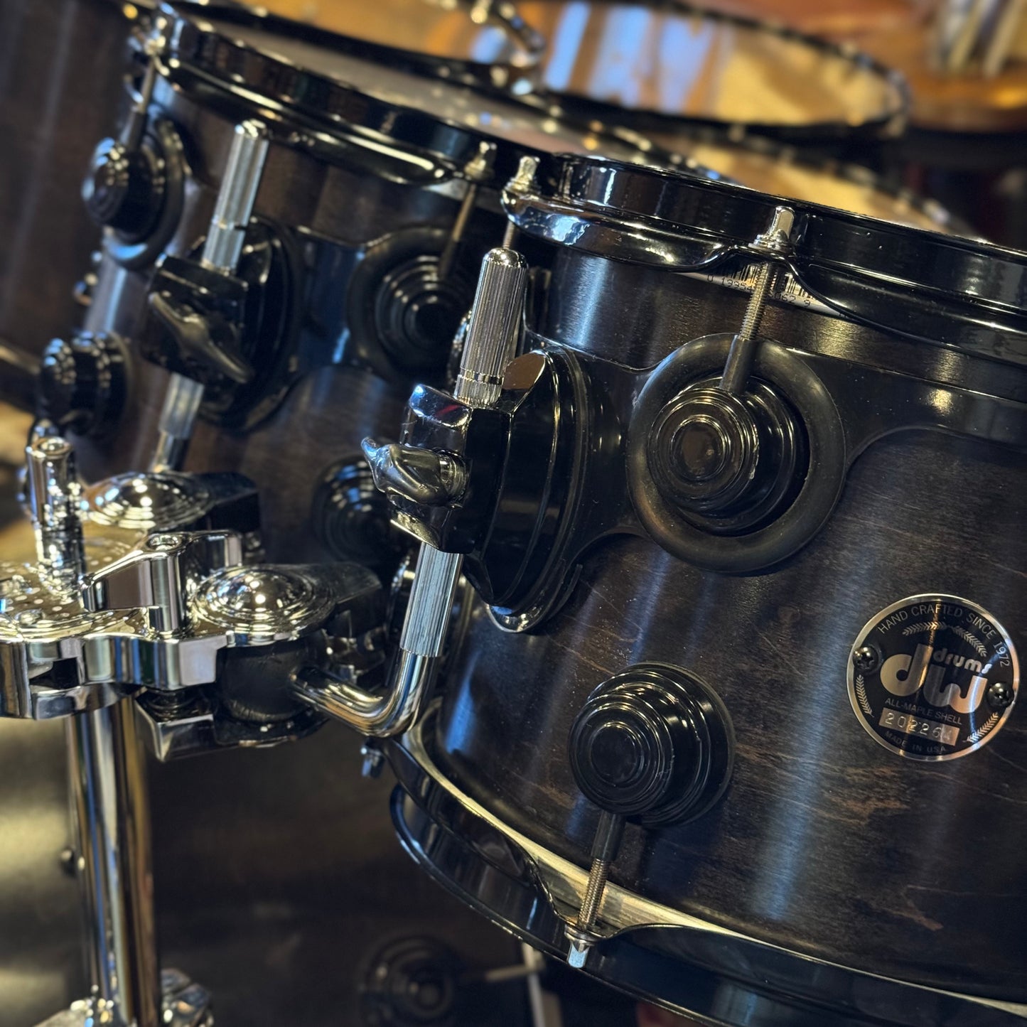 USED 1999-00 DW Pre-Collectors Series in Satin Ebony w/ Black Chrome Hardware - 18x22, 8x10, 8x10, 9x12, 12x14, 14x16, 5.5x14