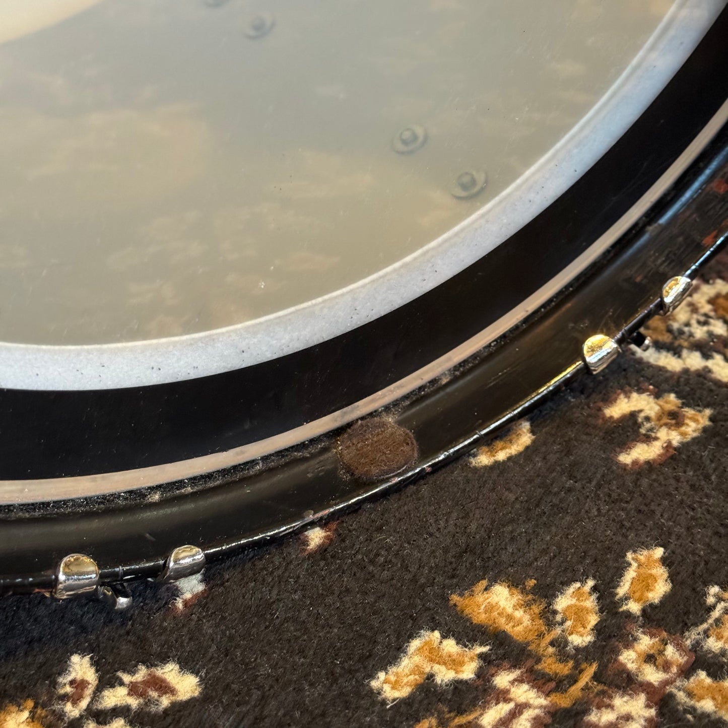 USED 1990's Gretsch USA Square Badge Drum Set in White Marine Pearl - 14x20, 8x10, 8x12, 14x14, 16x16