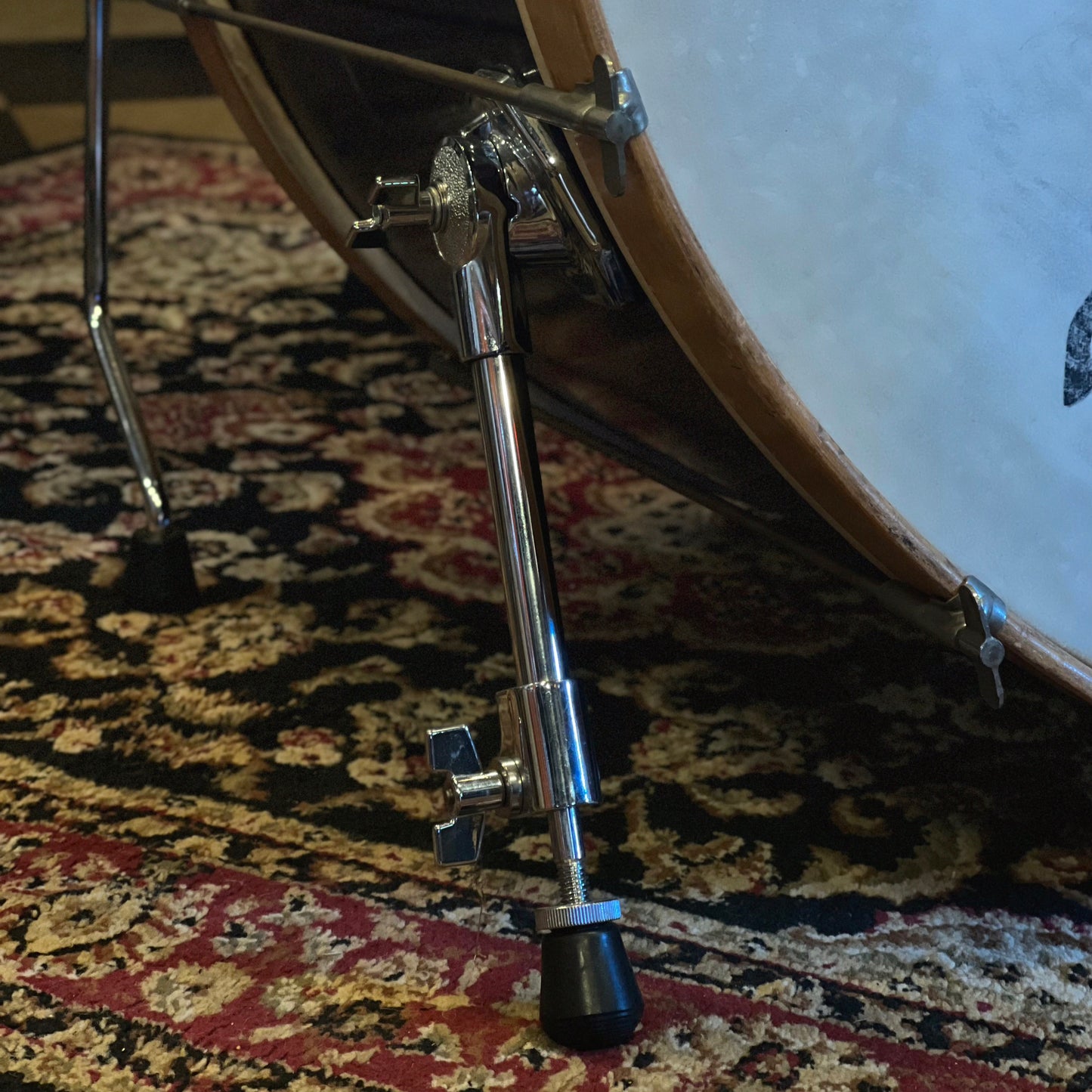 VINTAGE 1940's Ludwig/Leedy & Ludwig Wood Hoop Field Drum Kit in Natural Mahogany- 14x30, 10x14, 14x16