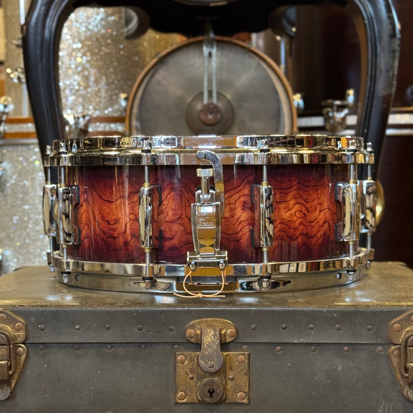 USED Pearl 5.5x14 Masters BCX Snare Drum in Lava Bubinga