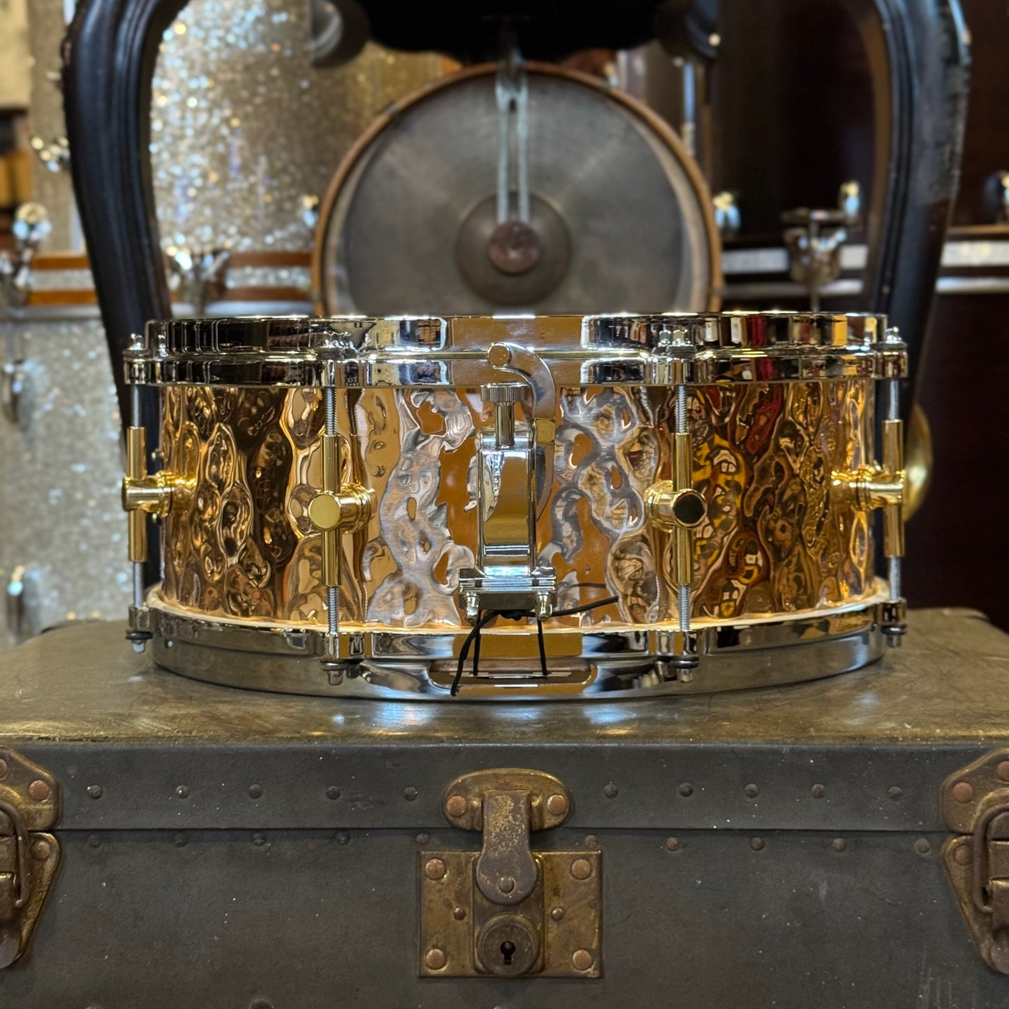 USED Canopus 5.5x14 Hammered Bronze Snare Drum