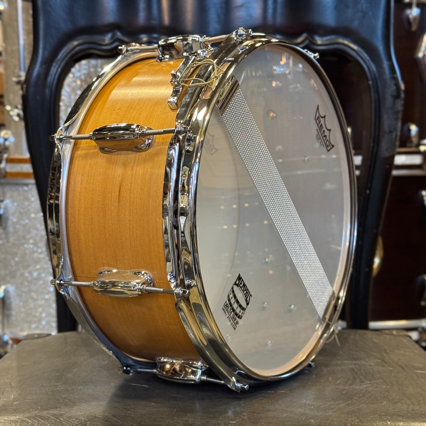 USED Mlasko 6.5x14 Gretsch Style Maple Snare drum in Satin Classic Maple