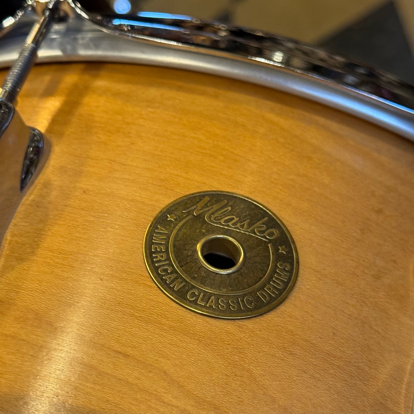 USED Mlasko 6.5x14 Gretsch Style Maple Snare drum in Satin Classic Maple