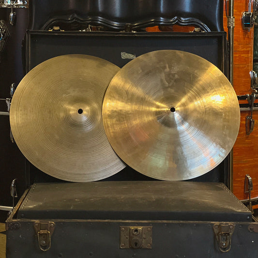 VINTAGE 1960's A. Zildjian 15" Hi-Hat Cymbals - 978/1026