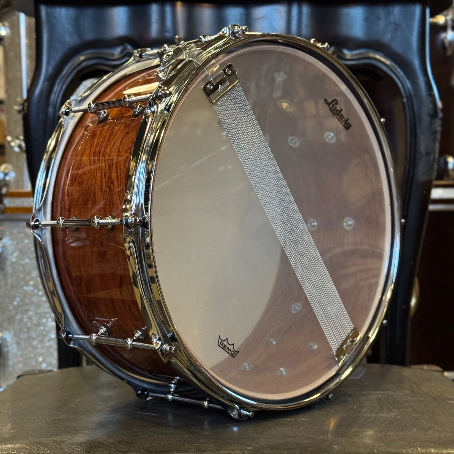 NEW Ludwig 6.5x14 Classic Maple Snare Drum in Bubinga Gloss w/ Tube Lugs