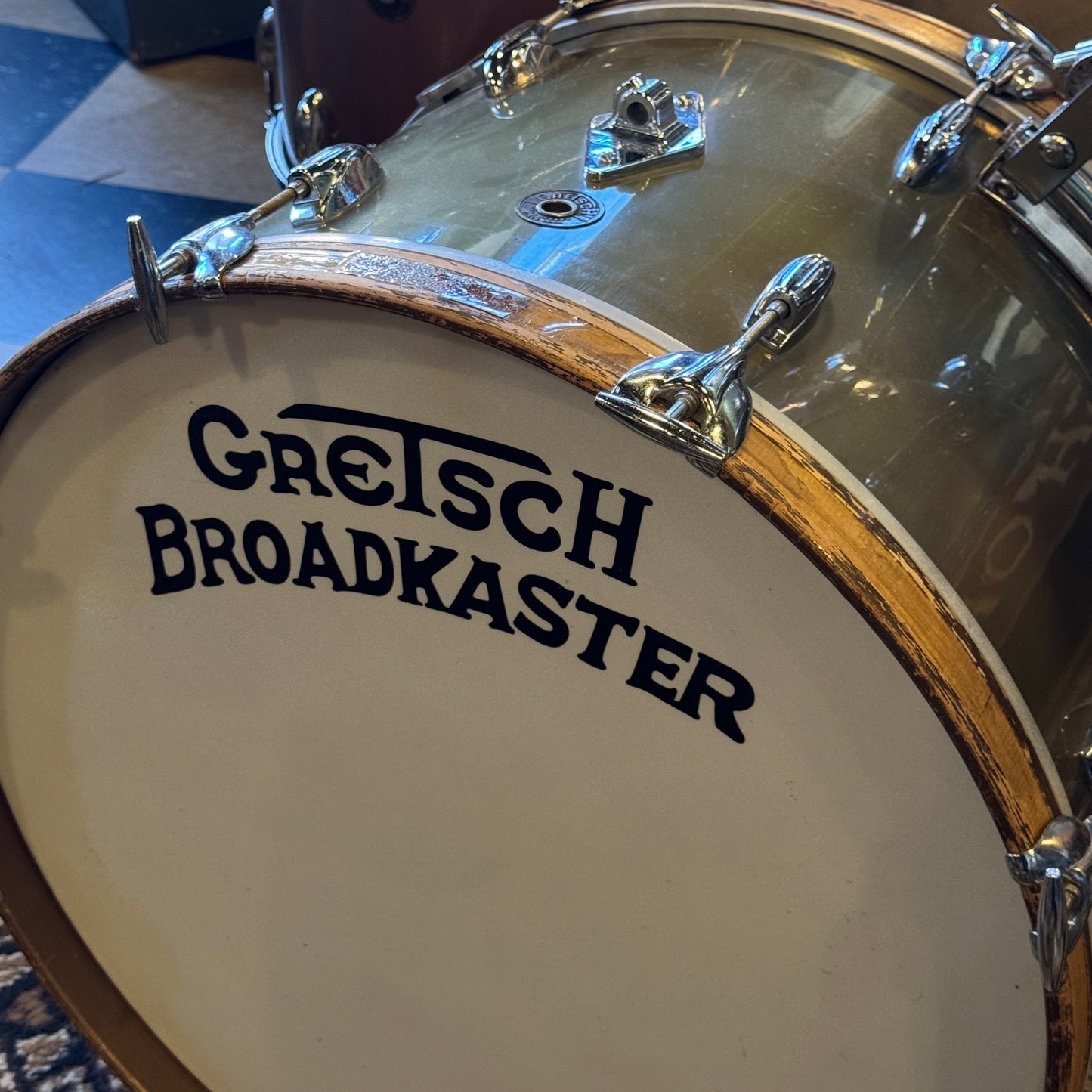 VINTAGE 1956-1959 Gretsch Round Badge 6ply "Name Band" Outfit in Copper Mist - 14x22, 9x13, 14x14