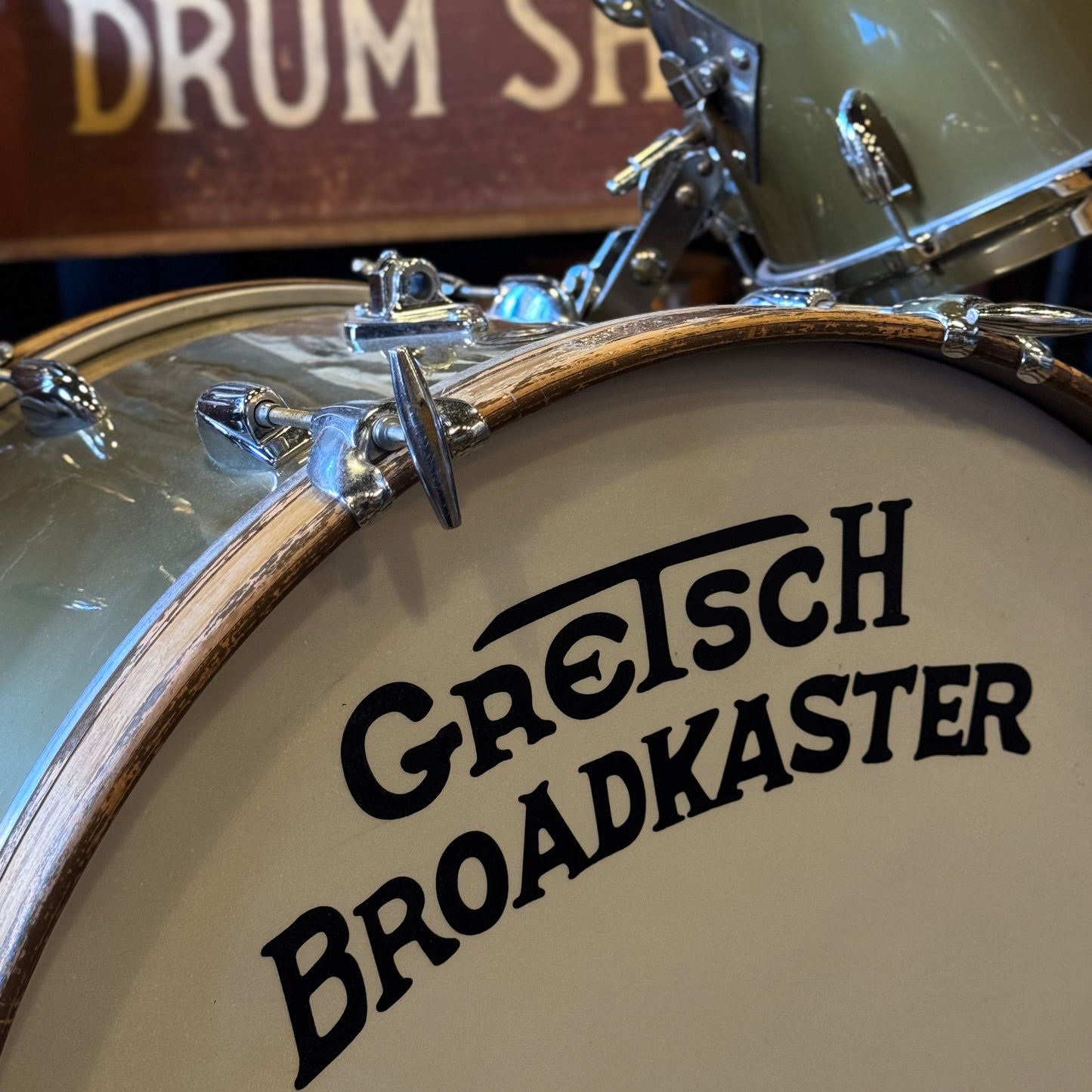 VINTAGE 1956-1959 Gretsch Round Badge 6ply "Name Band" Outfit in Copper Mist - 14x22, 9x13, 14x14