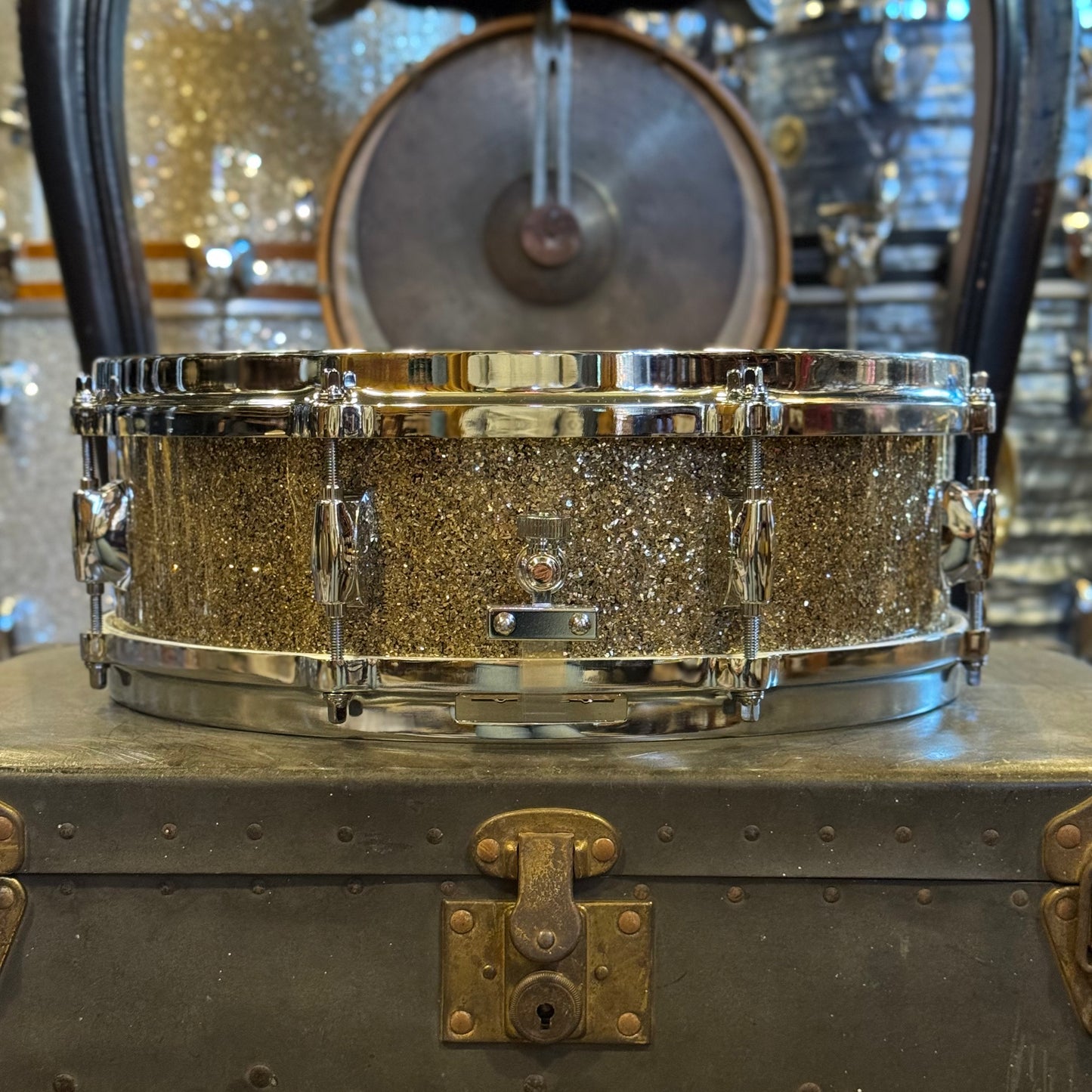NEW Gretsch 4.5x14 USA Custom Snare Drum in Ginger Glass Glitter