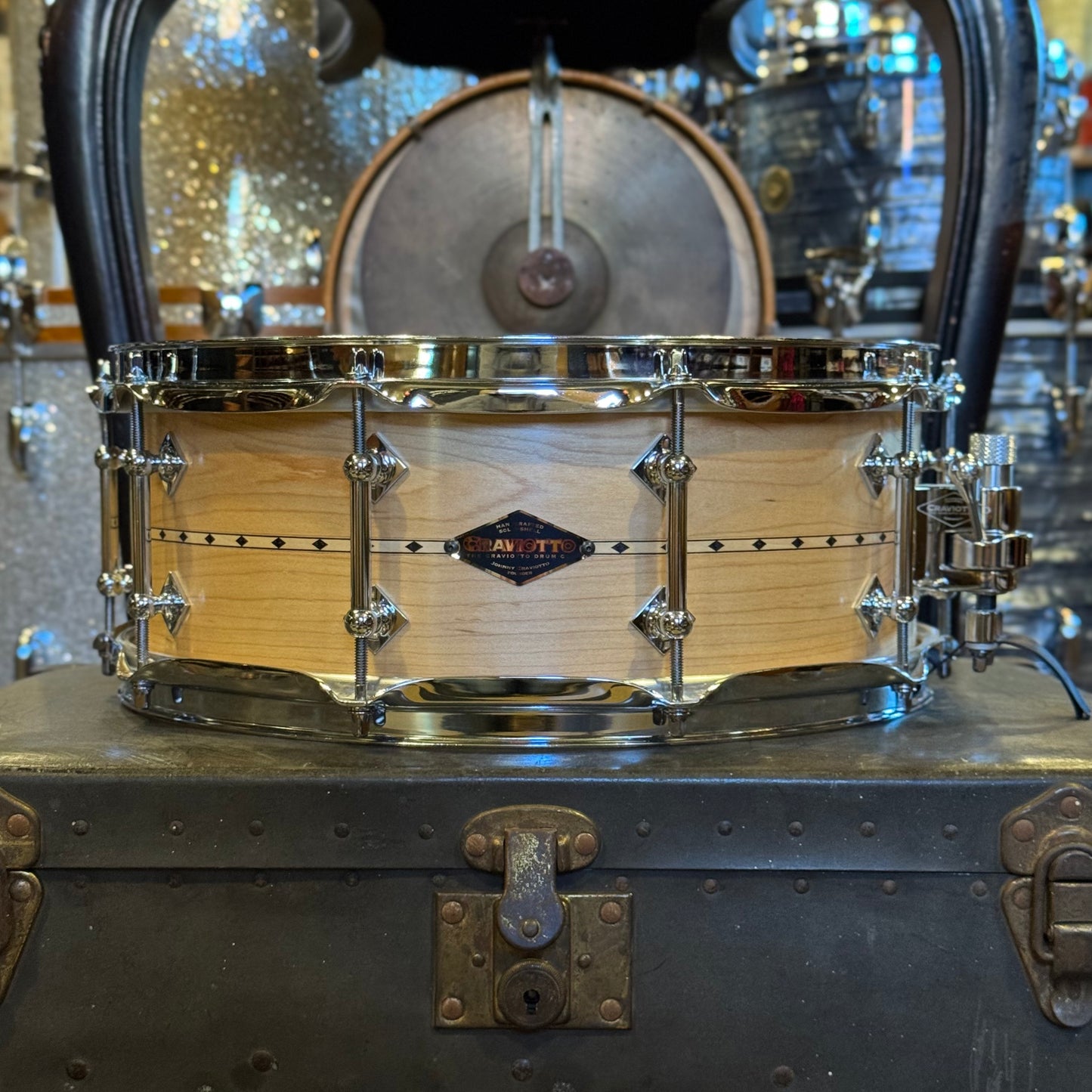 NEW Craviotto 5.5x14 Custom Shop maple Snare Drum - Natural Maple w/ Maple Inlay