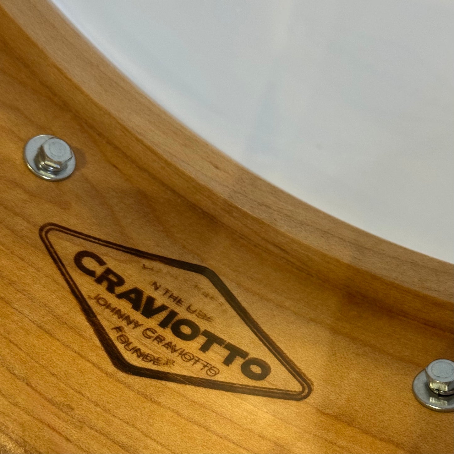 NEW Craviotto 5.5x14 Custom Shop maple Snare Drum - Natural Maple w/ Maple Inlay
