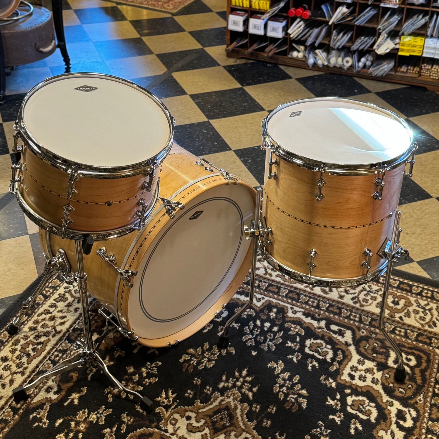 NEW Craviotto Custom Shop Maple in Satin Natural Oil - 14x20, 8x12, 14x14