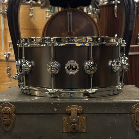 USED DW 6.5x14 Collector's Series Satin Black over Brass Snare Drum