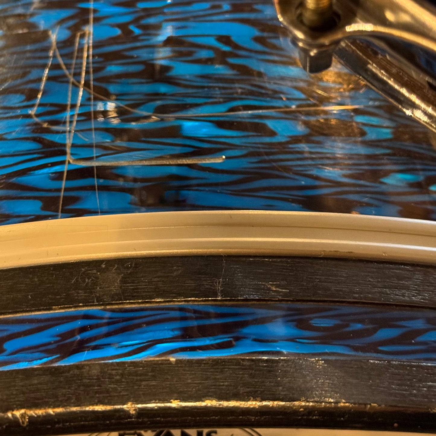 VINTAGE 1970's Rogers Fullerton Era "Powertone" Outfit in Blue Onyx - 14x22, 8x12, 9x13, 16x16