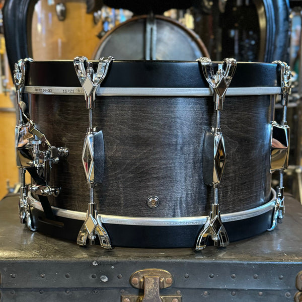 NEW Craviotto 7x14 Custom Shop Maple Super Swing in Black Oil Stain w/ Wood Hoops & 45 Degree Edges