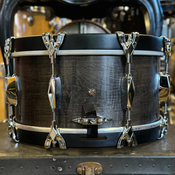 NEW Craviotto 7x14 Custom Shop Maple Super Swing in Black Oil Stain w/ Wood Hoops & 45 Degree Edges