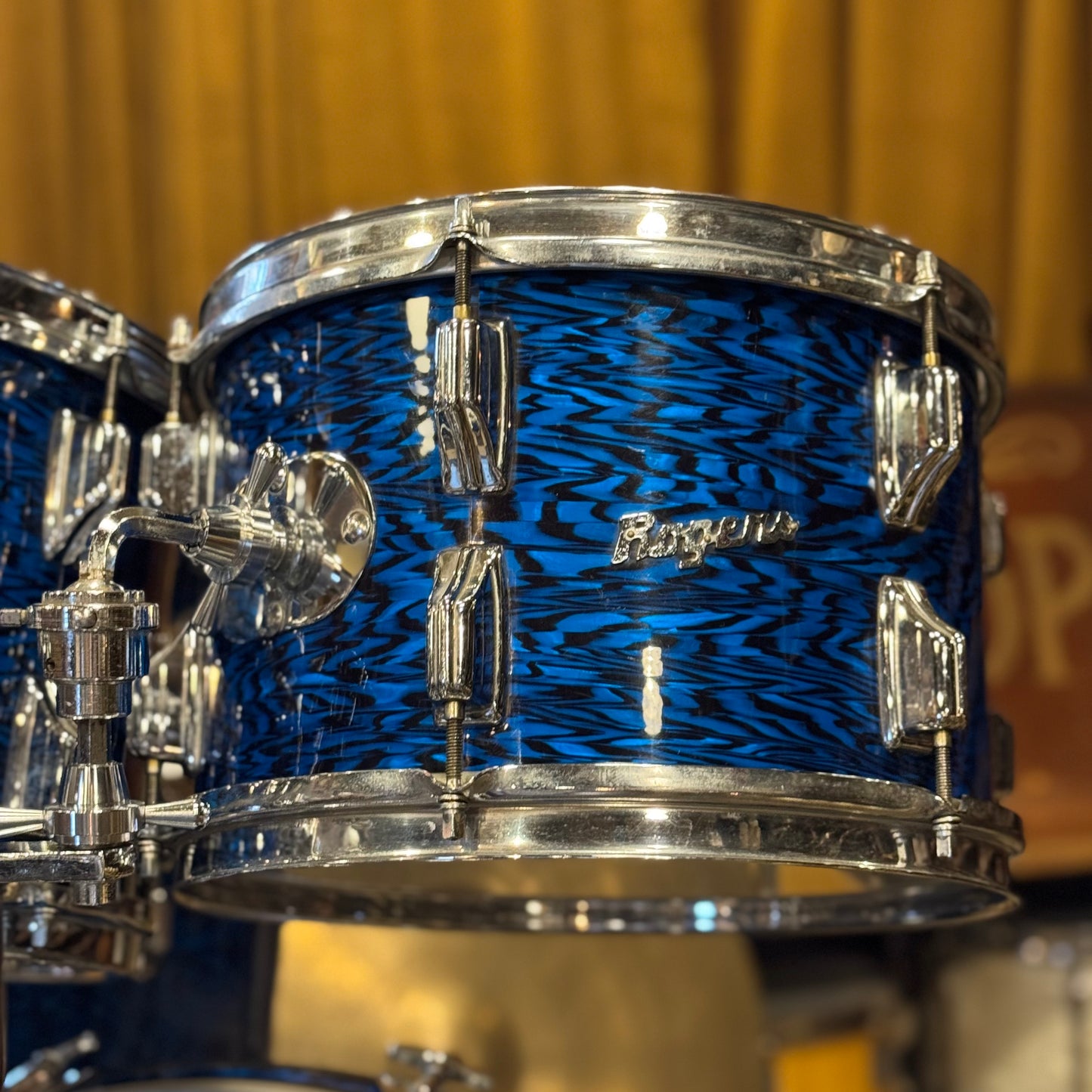 VINTAGE 1970's Rogers Fullerton Era "Powertone" Outfit in Blue Onyx - 14x22, 8x12, 9x13, 16x16