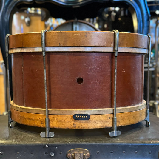 VINTAGE 1930's Ludwig & Ludwig 7x14. Single Tension Snare Drum in Natural Mahogany