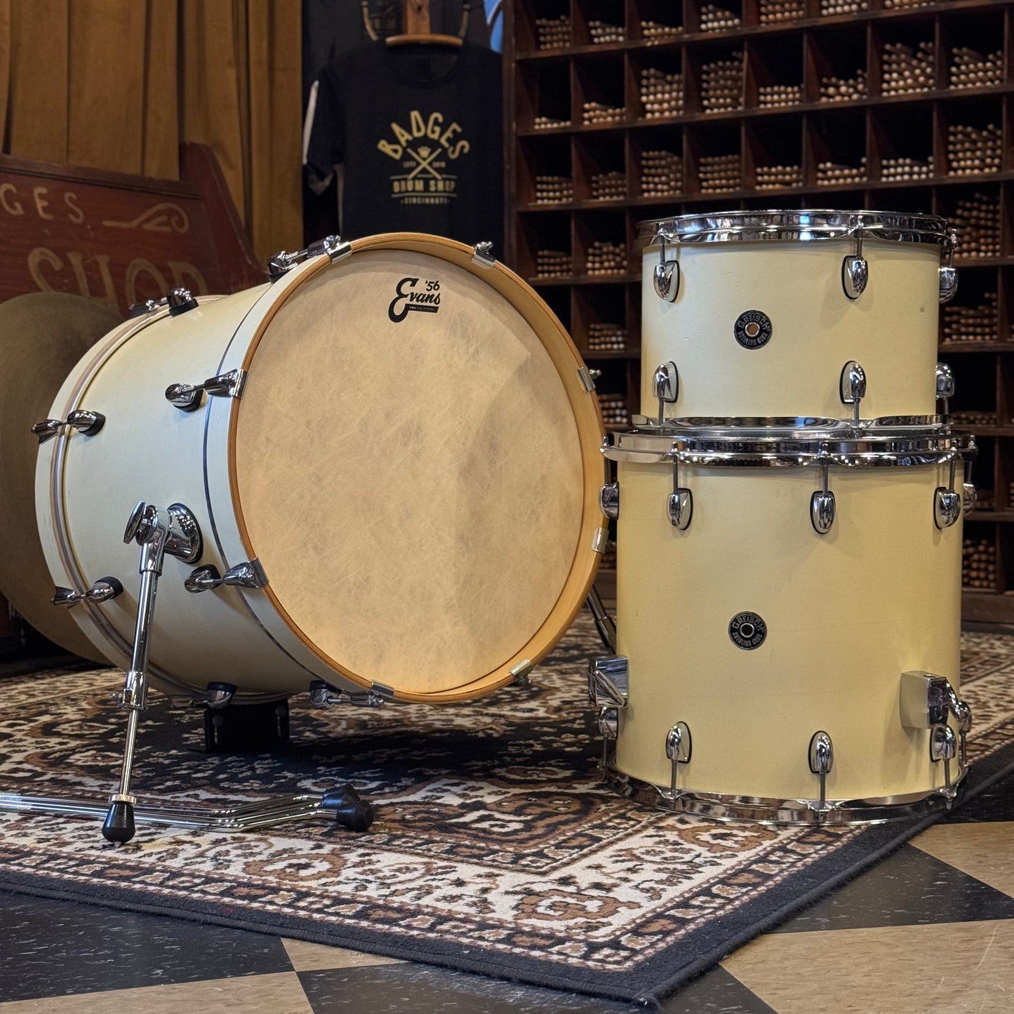 USED 2014 Gretsch Catalina Club in Matte White Chocolate - 14x18, 8x12, 14x14.