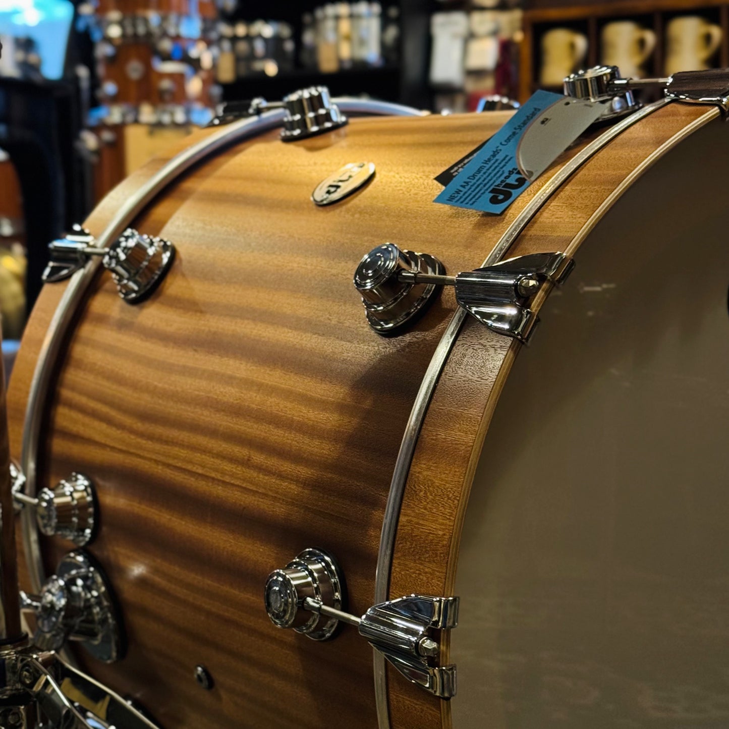 NEW DW Collector's Series Maple Mahogany Drum Set in Natural Satin Oil over Mahogany - 18x22, 7x10, 8x12, 12x14, 14x16