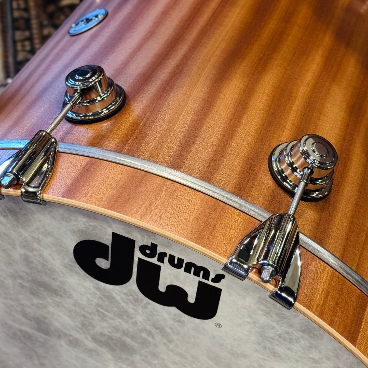 NEW DW Collector's Series Maple Mahogany Drum Set in Natural Satin Oil over Mahogany - 18x22, 7x10, 8x12, 12x14, 14x16