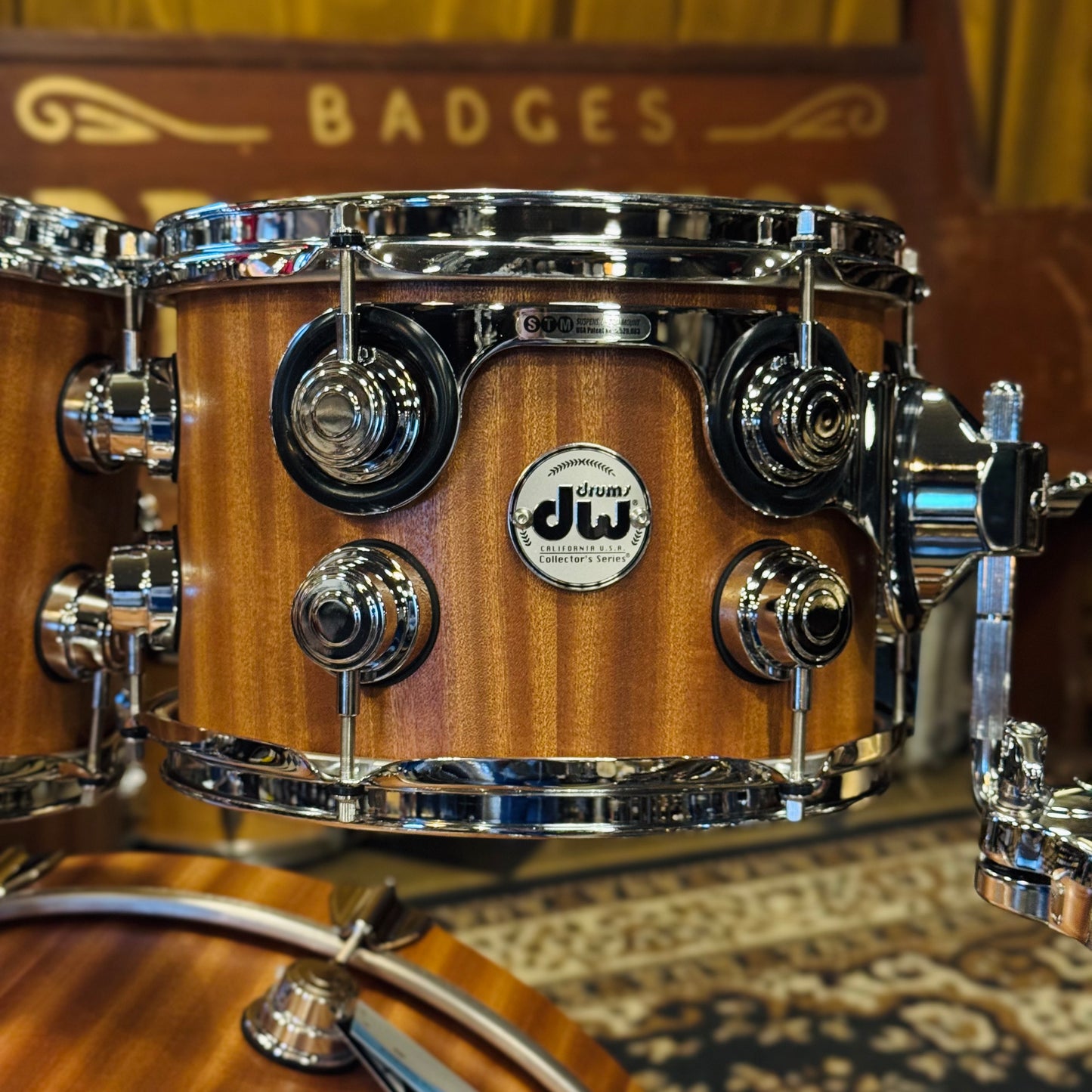 NEW DW Collector's Series Maple Mahogany Drum Set in Natural Satin Oil over Mahogany - 18x22, 7x10, 8x12, 12x14, 14x16