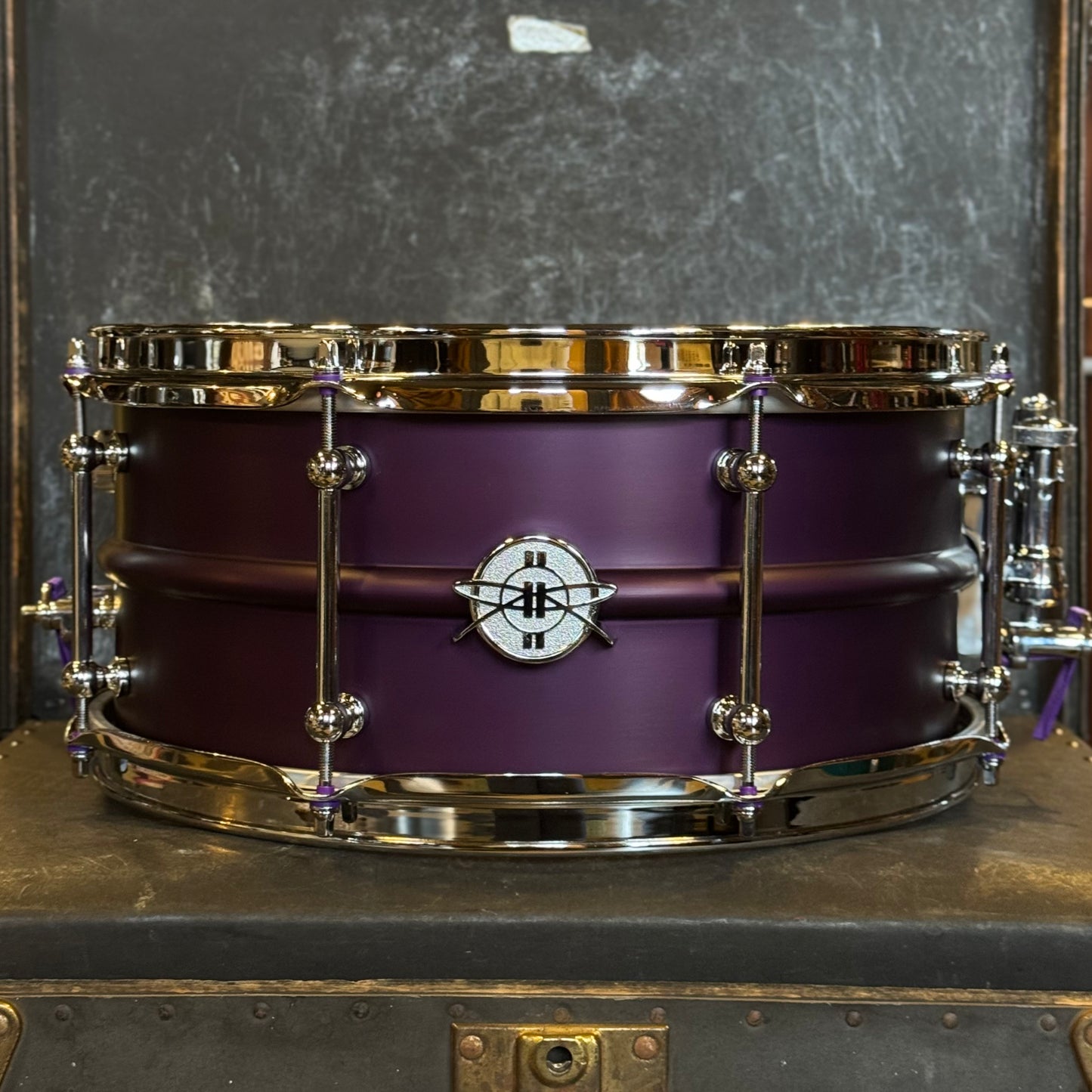 NEW Dunnett 6.5x14 Model 2N Aluminum Snare Drum in Purple "Lilac"