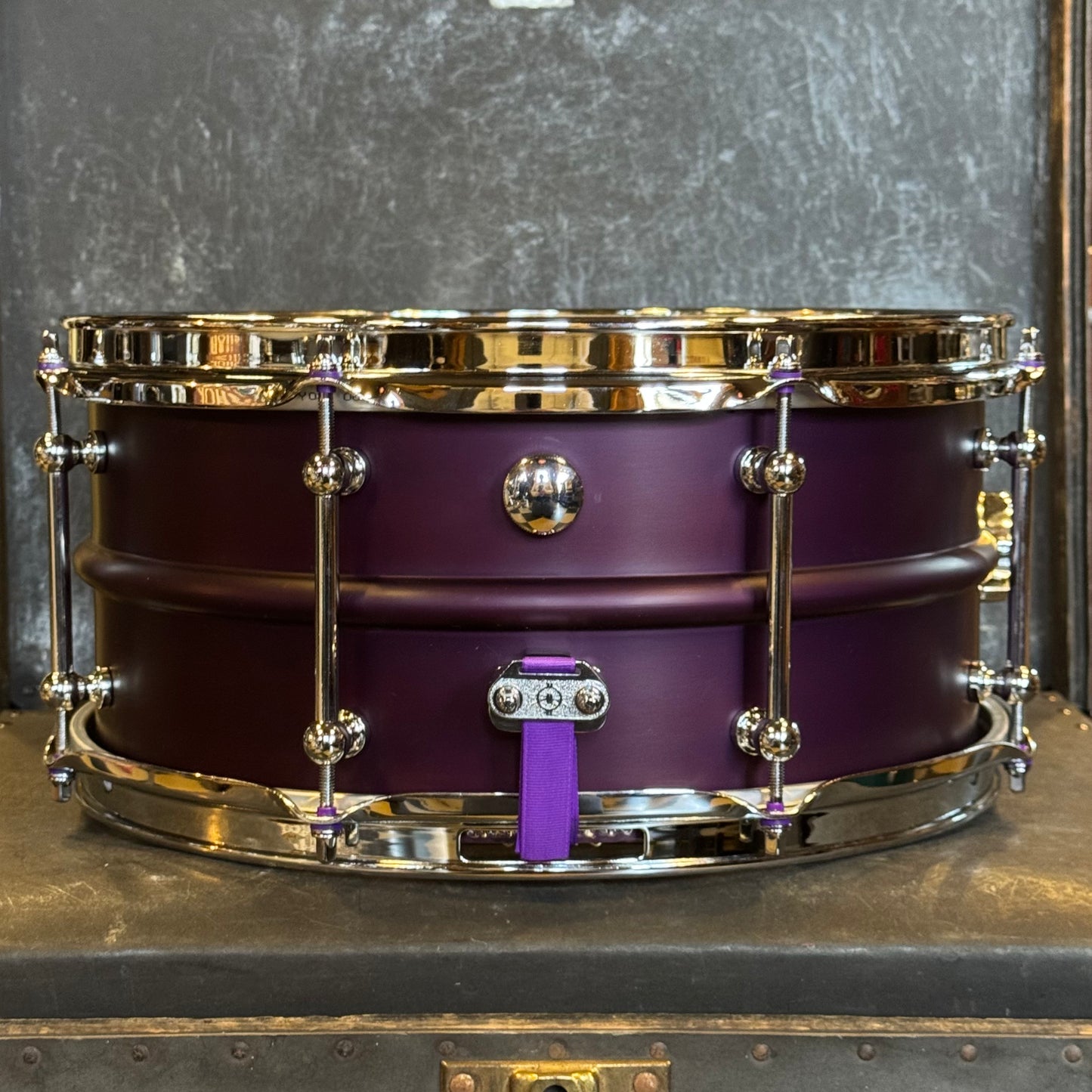 NEW Dunnett 6.5x14 Model 2N Aluminum Snare Drum in Purple "Lilac"