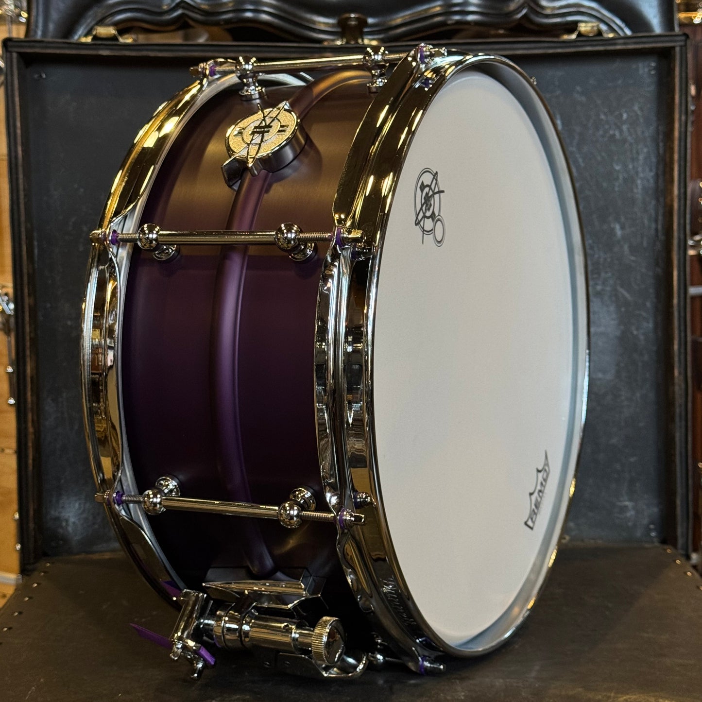 NEW Dunnett 6.5x14 Model 2N Aluminum Snare Drum in Purple "Lilac"